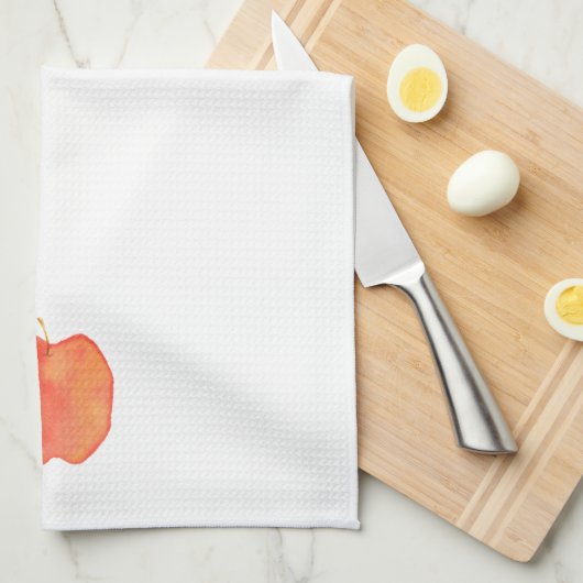 Waterverf Apple Towel Theedoek (Quarter Fold)