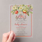 Waterverf Apple van Onze Eye Herfst Baby shower Acryl Uitnodigingen (Insitu (Draagbaar))