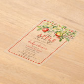 Waterverf Apple van Onze Eye Herfst Baby shower Acryl Uitnodigingen (Laagn)