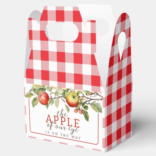 Waterverf Apple van Onze Eye Herfst Baby shower Bedankdoosjes (Geopend)