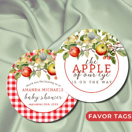 Waterverf Apple van Onze Eye Herfst Baby shower Bedankjes Labels
