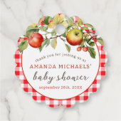 Waterverf Apple van Onze Eye Herfst Baby shower Bedankjes Labels (Achterkant)
