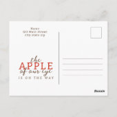 Waterverf Apple van Onze Eye Herfst Baby shower Briefkaart (Achterkant)