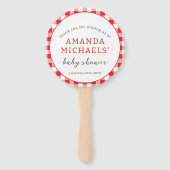 Waterverf Apple van Onze Eye Herfst Baby shower Handwaaier (Achterkant)