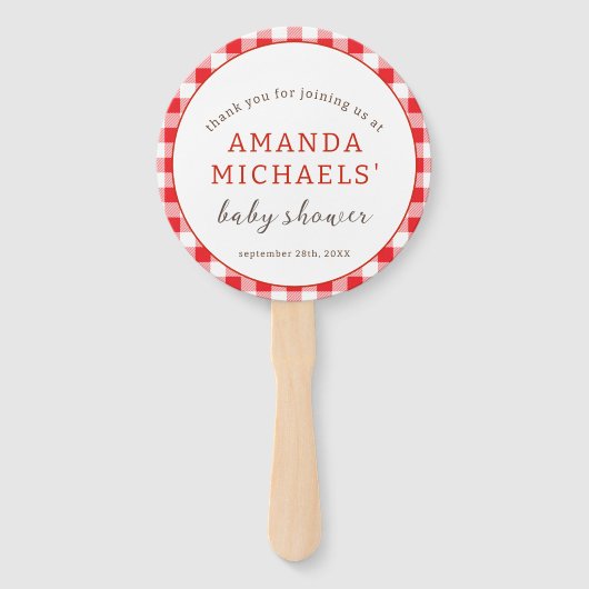 Waterverf Apple van Onze Eye Herfst Baby shower Handwaaier (Achterkant)