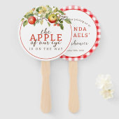 Waterverf Apple van Onze Eye Herfst Baby shower Handwaaier (Voorkant en achterkant)