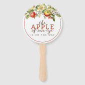 Waterverf Apple van Onze Eye Herfst Baby shower Handwaaier (Voorkant)