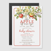 Waterverf Apple van Onze Eye Herfst Baby shower Magnetische Uitnodiging (Voorkant / Achterkant)