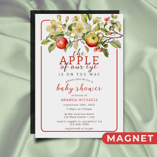 Waterverf Apple van Onze Eye Herfst Baby shower Magnetische Uitnodiging