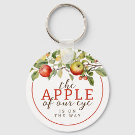 Waterverf Apple van Onze Eye Herfst Baby shower Sleutelhanger