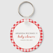 Waterverf Apple van Onze Eye Herfst Baby shower Sleutelhanger (Achterkant)