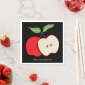 Waterverf Apple Voeg de naam van de leraar toe Servetten (Insitu)