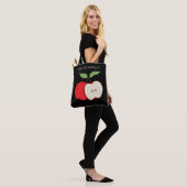 Waterverf Apple voegt de naam van de leraar toe Tote Bag (Op model)