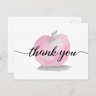 Waterverf Apple-waardering van docent Custom Briefkaart