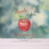 Waterverf Apple Welkom baby shower Party Acryl Bord (Neutraal)