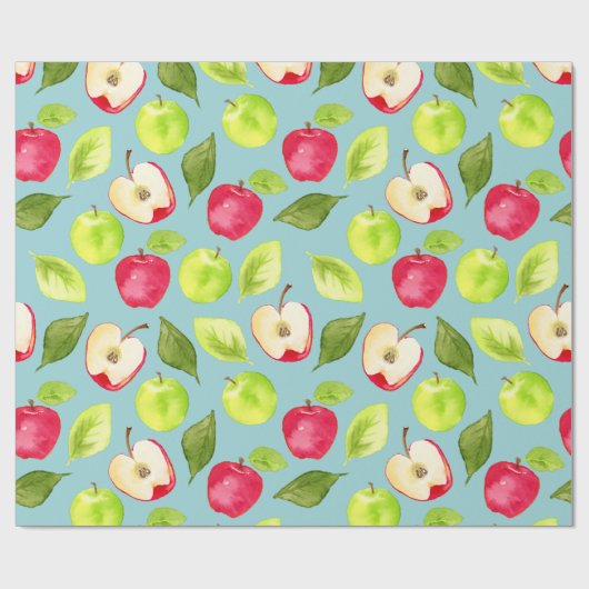 Waterverf Apples Patroon Cadeaupapier (Vlak)