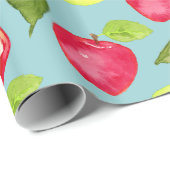 Waterverf Apples Patroon Cadeaupapier (Rol Hoek)