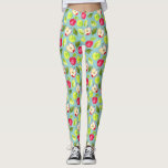 Waterverf Apples Patroon Leggings<br><div class="desc">Dit is een patroon van appels. Er zijn groene en rode appels. De ene wordt in de helft gesneden. Er zijn ook wat bladeren in het patroon gemengd. De appels waren gekleurd in de waterverf.</div>