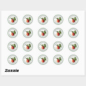 Waterverf Applesaucelabel Ronde Sticker (Vel)