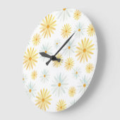 Waterverf April Daisies Pattern Grote Klok (Hoek)