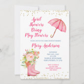 Waterverf april douches brengen mei bloemen kaart (Voorkant)