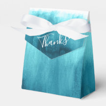 Waterverf aqua blauwgroen wasbruiloft bedankt