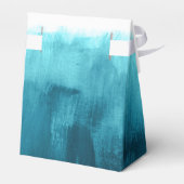 Waterverf aqua blauwgroen wasbruiloft bedankt bedankdoosjes (Achterkant)