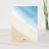 Waterverf Aqua Blue op het Zee bruiloft Bedankkaart (Achterkant)