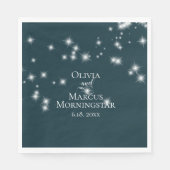 Waterverf Aqua Coral Eucalyptus Bladeren Servet (Voorkant)