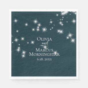 Waterverf Aqua Coral Eucalyptus Bladeren Servet