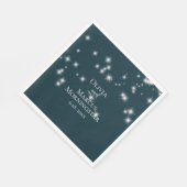 Waterverf Aqua Coral Eucalyptus Bladeren Servet (Hoek)