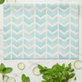 Waterverf Aqua Cream Chevron Kitchen Towel Theedoek (Gevouwen)