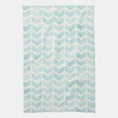Waterverf Aqua Cream Chevron Kitchen Towel Theedoek (Verticaal)