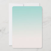 Waterverf Aqua Ombre gouden confetti witte glitter Kaart (Achterkant)