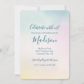 Waterverf Aqua Pink Yellow Tie Dye Ombre Kaart (Voorkant)