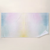 Waterverf Aqua Pink Yellow Tie Dye Ombre Strandlaken (Voorkant)