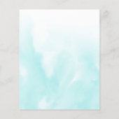 Waterverf Aqua Plain Elegant Budget Wedding (Achterkant)