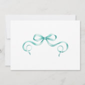 Waterverf Aqua Ribbon Baby shower Kaart (Achterkant)
