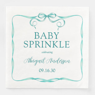 Waterverf Aqua Ribbon Baby Sprinkle Servet