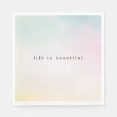 Waterverf Aqua Roze Geel Tie Dye Ombre Servet (Voorkant)