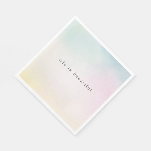 Waterverf Aqua Roze Geel Tie Dye Ombre Servet (Hoek)