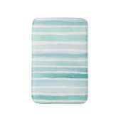 Waterverf Aqua Verticale Streeppatroon Kust  Badmat (Voorkant Verticaal)