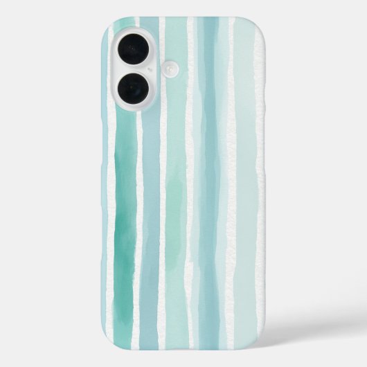 Waterverf Aqua Verticale Streeppatroon Kust Case-Mate iPhone Case (Achterkant)