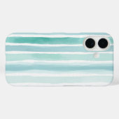 Waterverf Aqua Verticale Streeppatroon Kust Case-Mate iPhone Case (Achterkant (horizontaal))