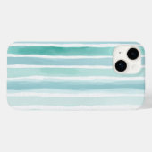 Waterverf Aqua Verticale Streeppatroon Kust  Case-Mate iPhone Case (Achterkant (horizontaal))
