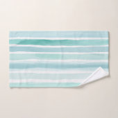 Waterverf Aqua Verticale Streeppatroon Kust Handdoek (Handdoek)