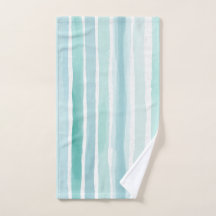 Waterverf Aqua Verticale Streeppatroon Kust