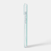 Waterverf Aqua Verticale Streeppatroon Kust iPhone 15 Case (Linkerkant)