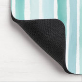 Waterverf Aqua Verticale Streeppatroon Kust Muismat (Hoek)