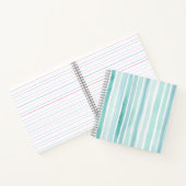 Waterverf Aqua Verticale Streeppatroon Kust Notitieboek (Binnen)